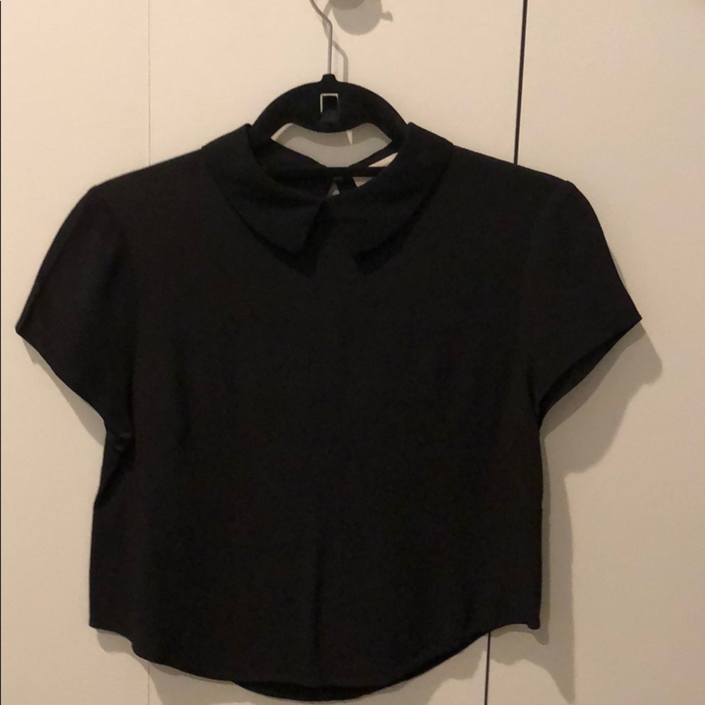 Black blouse with collar
